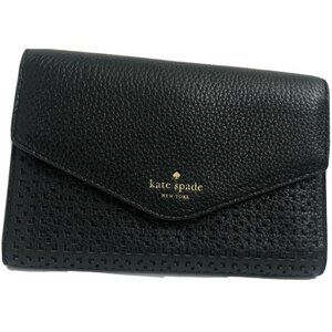 Kate Spade handbag leather Wristlet Black Leather Phone Wallet Clutch Organizer